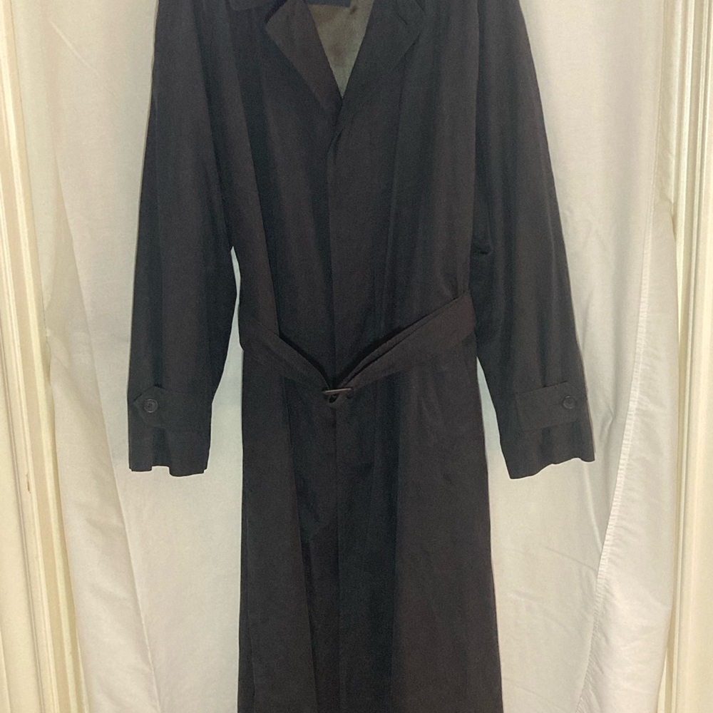 Men’s Vintage 1980s Trench Coat, Black